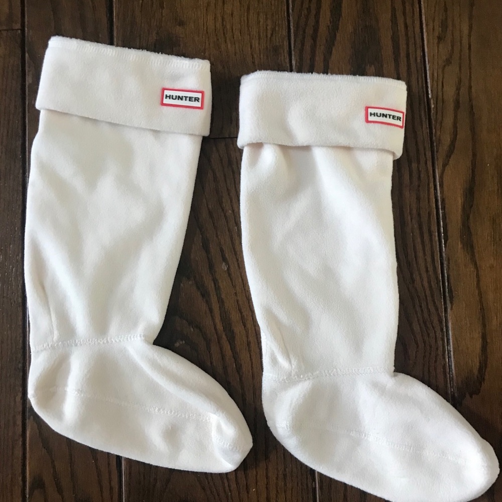 Cream Hunter boot socks, size large
